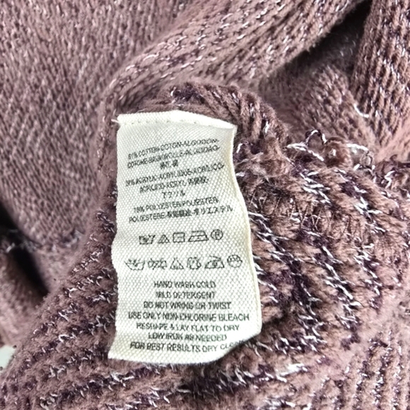 FREE PEOPLE Motions Open Dolman Sleeve Cardigan Sweater Burgundy Womens Size M - Picture 10 of 12